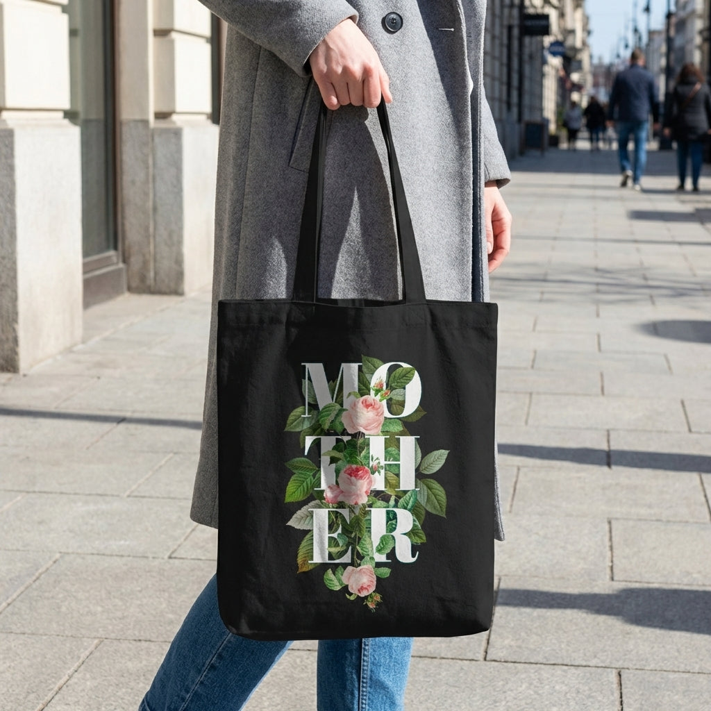 Tote Bag Noir – Motif Tendance