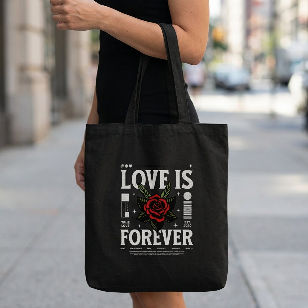Tote Bag Noir Minimaliste